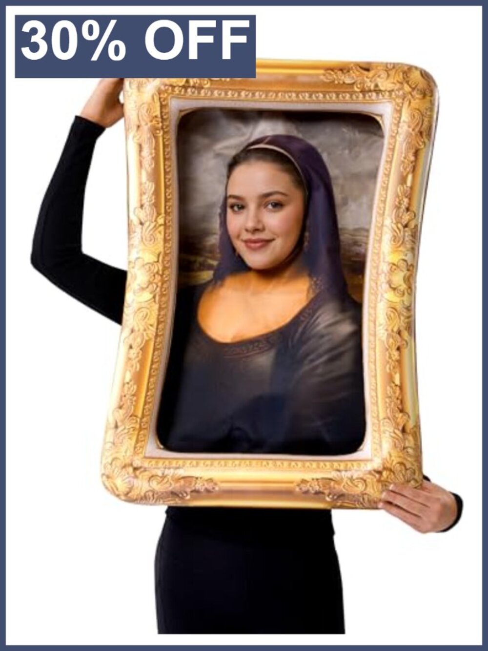 Renaissance Mysterious Smile Costume Wearable Art Frame